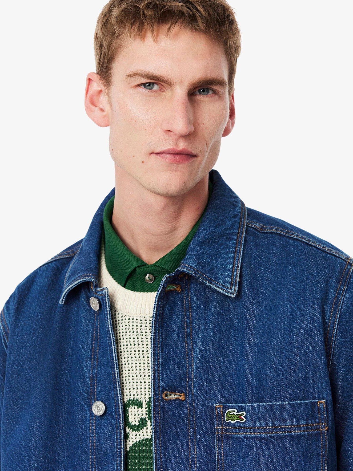 Product image 4 of 7, which shows Lacoste Core Denim Shirt Jacket, Washed Bleach, XL