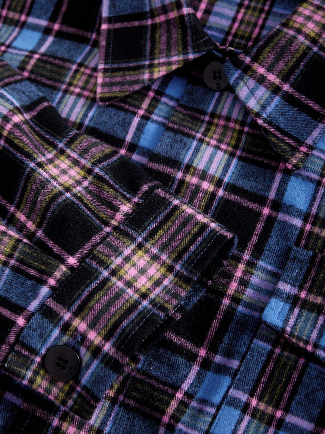 Product image 3 of 6, which shows La Paz Silva Check Cotton Overshirt, Bubble Checks, M