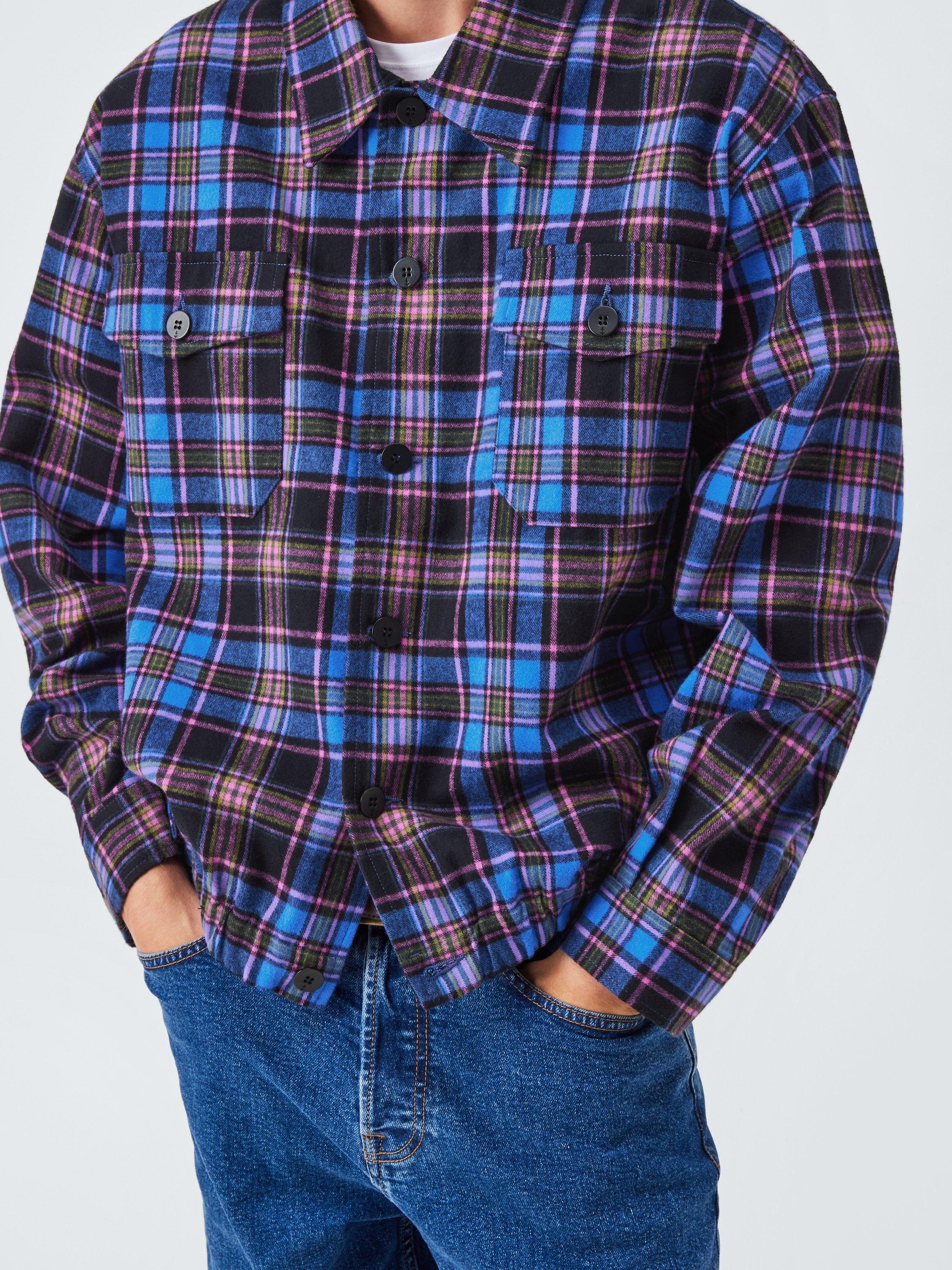 Product image 6 of 6, which shows La Paz Silva Check Cotton Overshirt, Bubble Checks, M