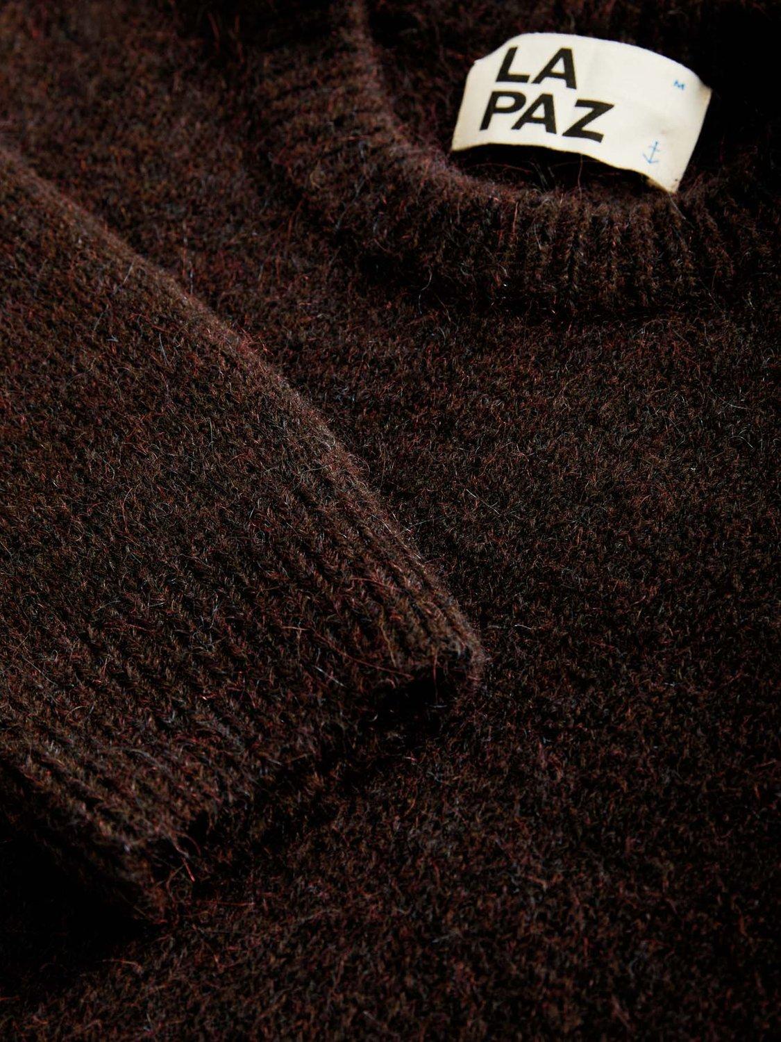 Product image 2 of 6, which shows La Paz Delgado Crew Neck Jumper, Brown, L