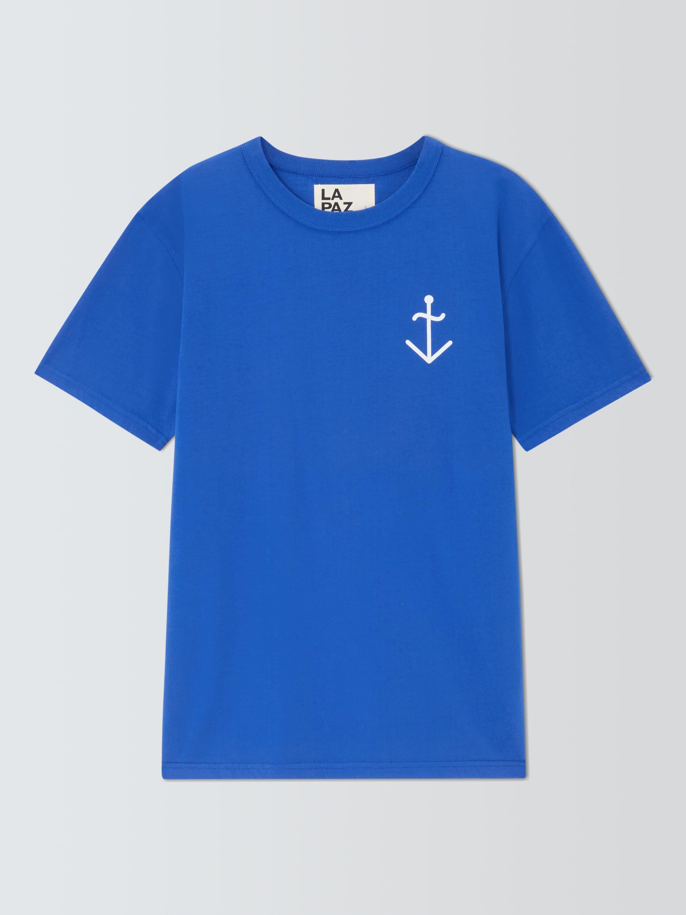 Product image 1 of 1, which shows La Paz Dantas Cotton T-Shirt, Yves Blue Off White, M