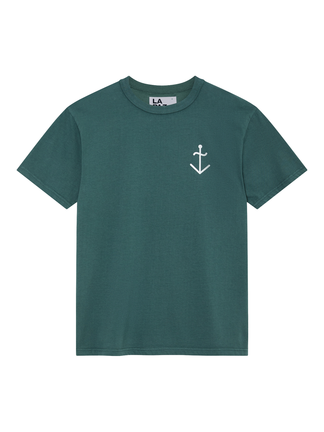 Product image 1 of 6, which shows La Paz Dantas Cotton T-Shirt, Dark Green Off White, M