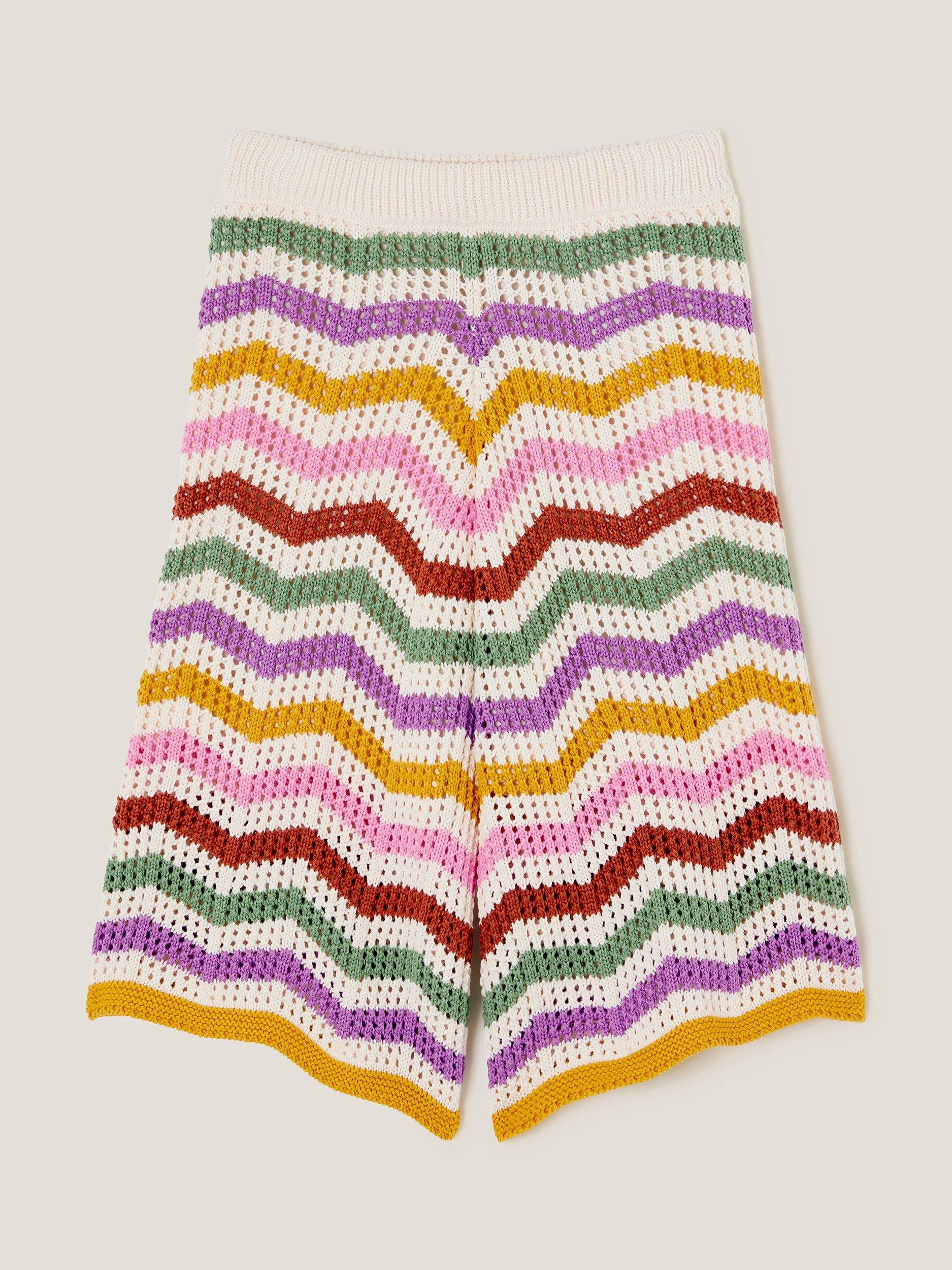 Product image 3 of 4, which shows Monsoon Kid's Cotton Zigzag Trousers, Multi, 3-4 years