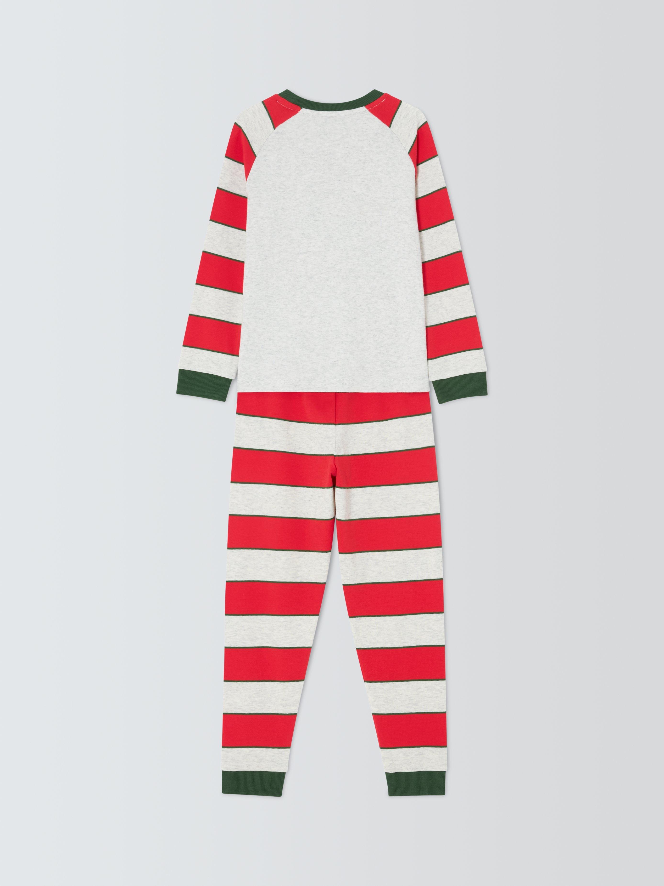 Product image 4 of 6, which shows John Lewis Kids' Pengiun Appliqué Pyjamas, Red Multi, 4 years
