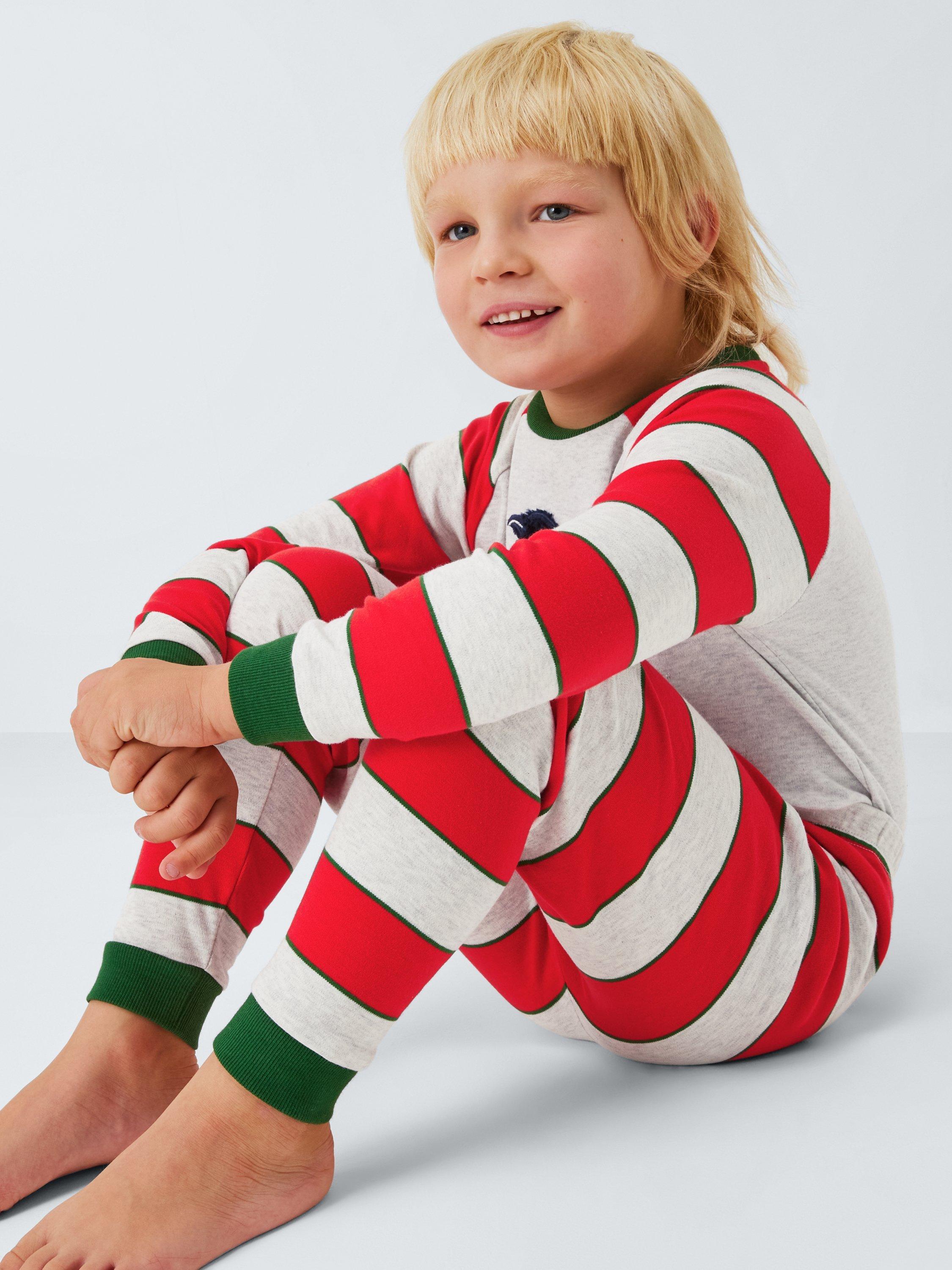 Product image 6 of 6, which shows John Lewis Kids' Pengiun Appliqué Pyjamas, Red Multi, 4 years