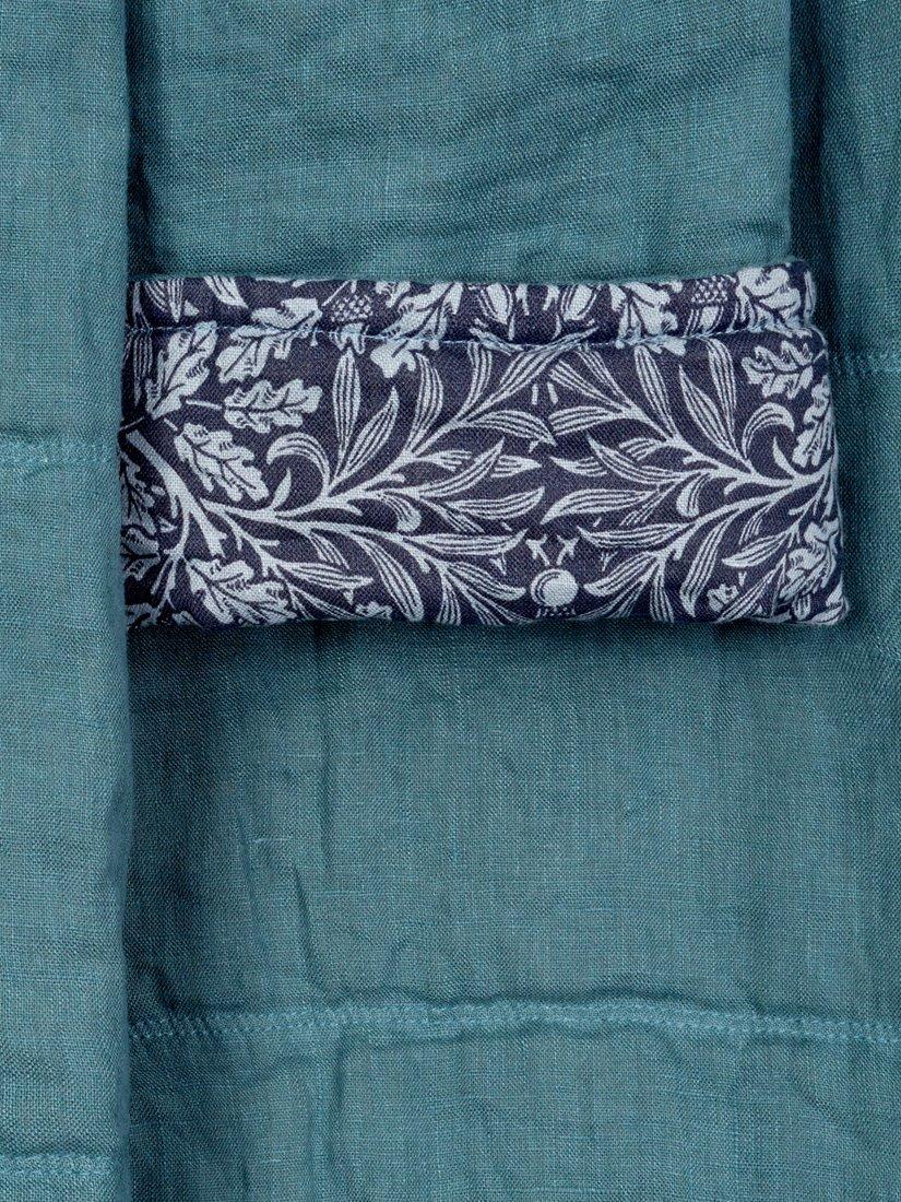 Product image 5 of 5, which shows Piglet in Bed Morris & Co. River Wandle Pure Linen Housecoat, River Wandle, S-M