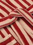 Piglet in Bed Pembroke Stripe Dressing Gown, Sandstone Red