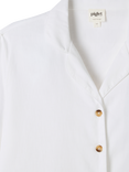 Piglet in Bed Linen Blend Long Pyjama Set, White