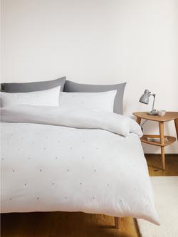 John Lewis Christmas Star Duvet Cover Set - view 2, White/Multi