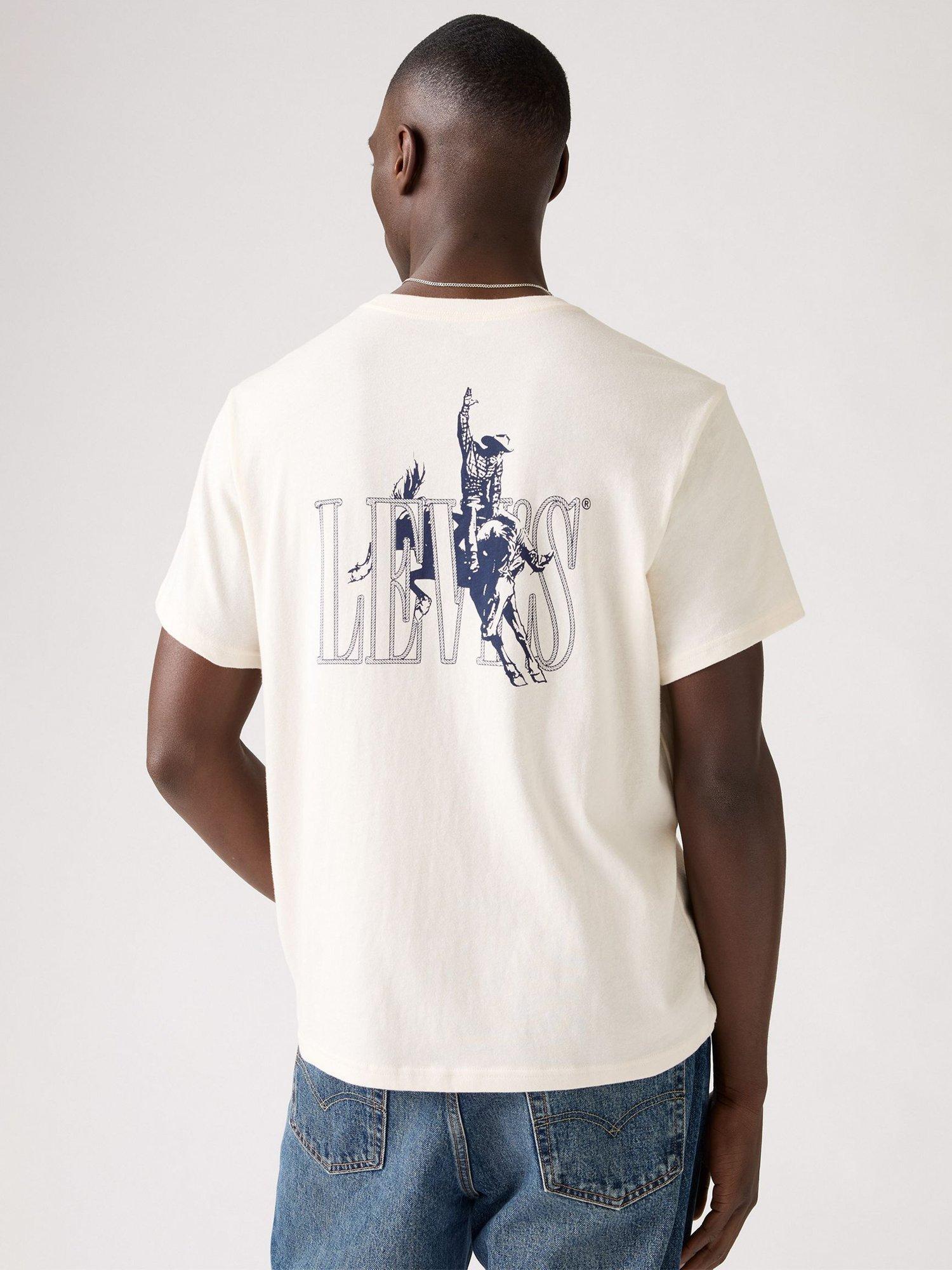 Product image 2 of 4, which shows Levi's Cotton Short Sleeve Crew Neck T-Shirt, Egret, M