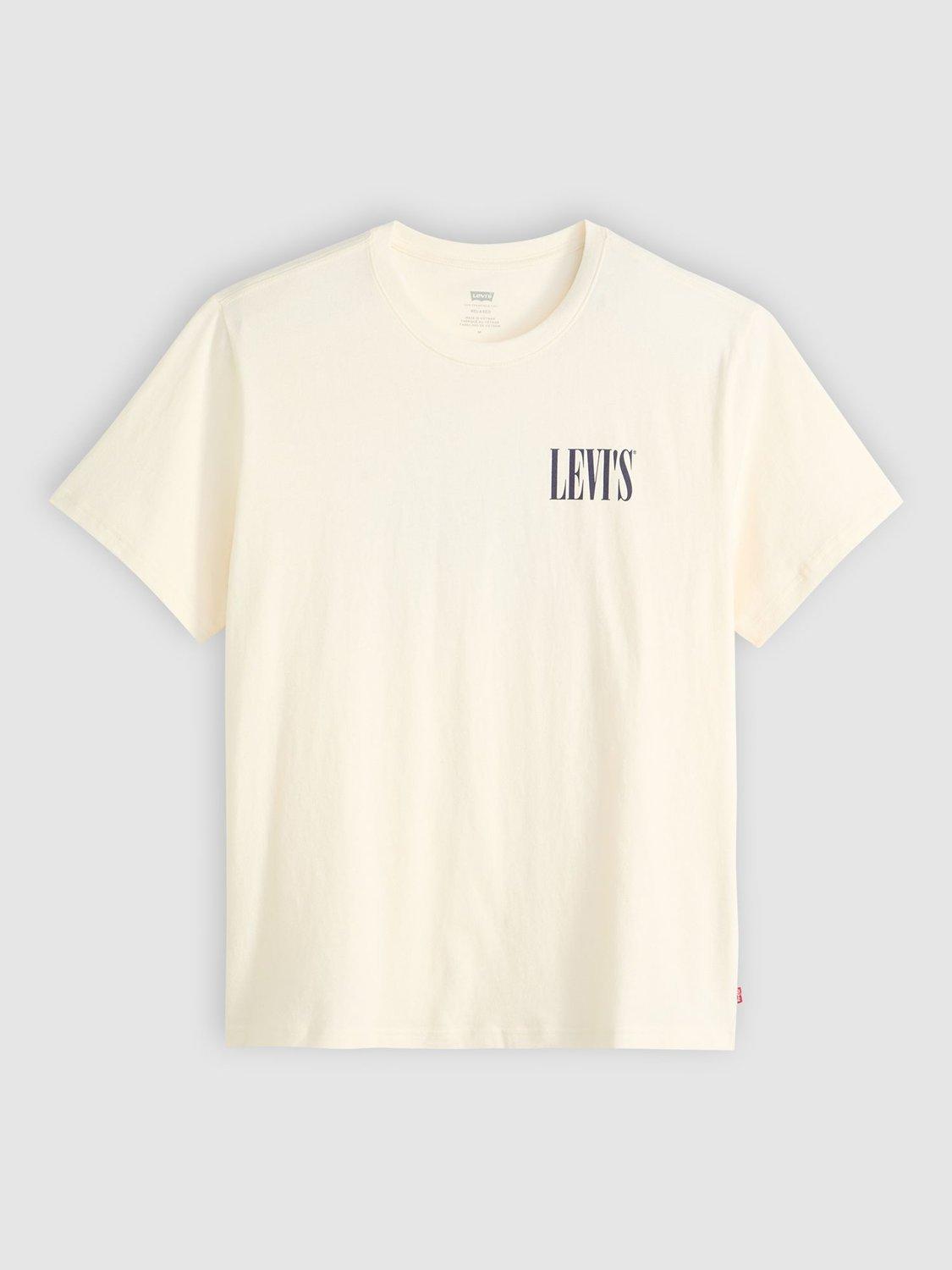 Product image 3 of 4, which shows Levi's Cotton Short Sleeve Crew Neck T-Shirt, Egret, M