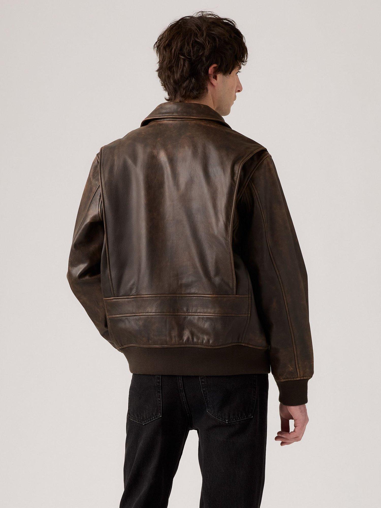 Levi's Clayton Leather Aviator Jacket, Bracken