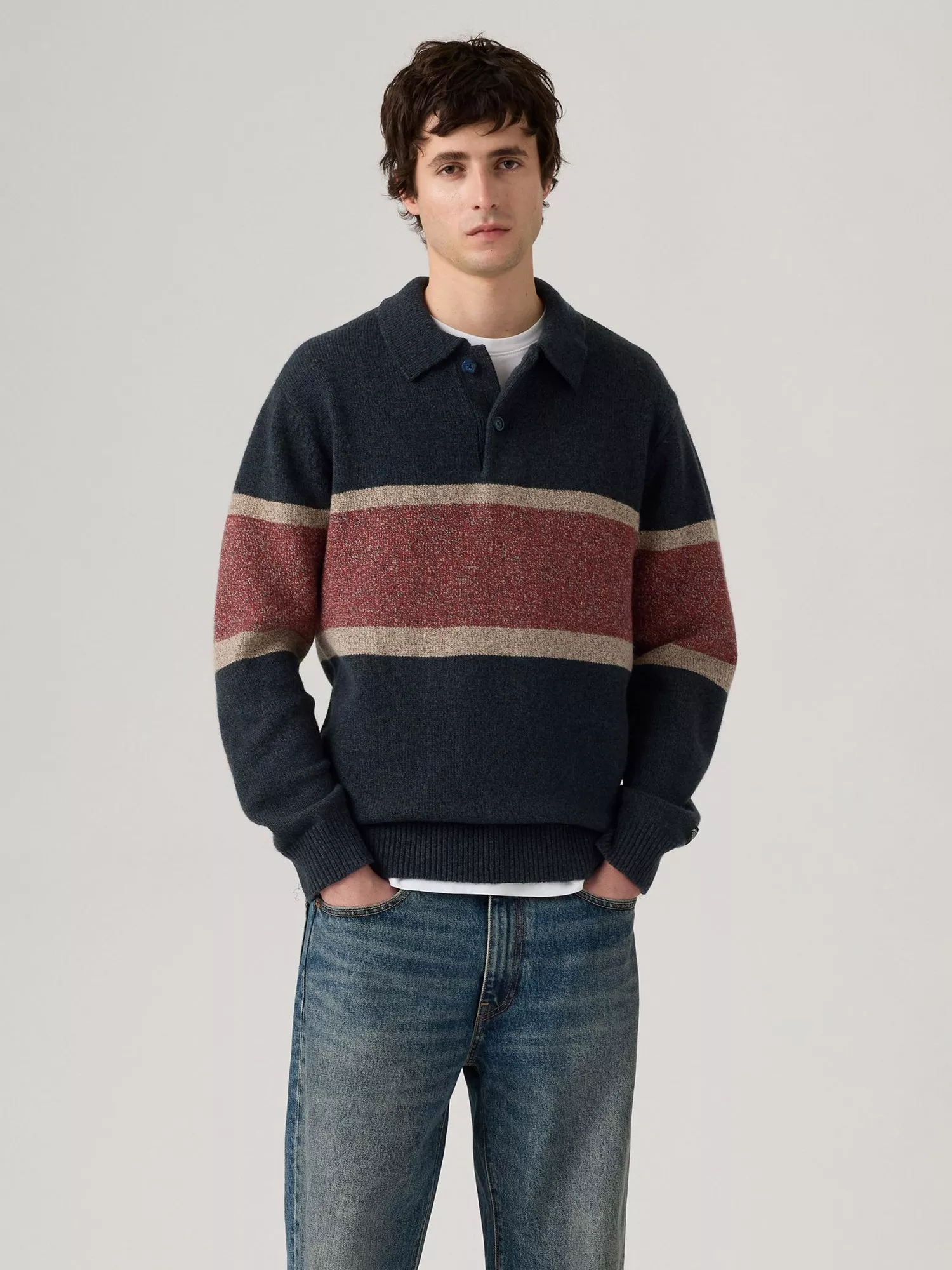 Levi's Redwood Wool Blend Stripe Sweater