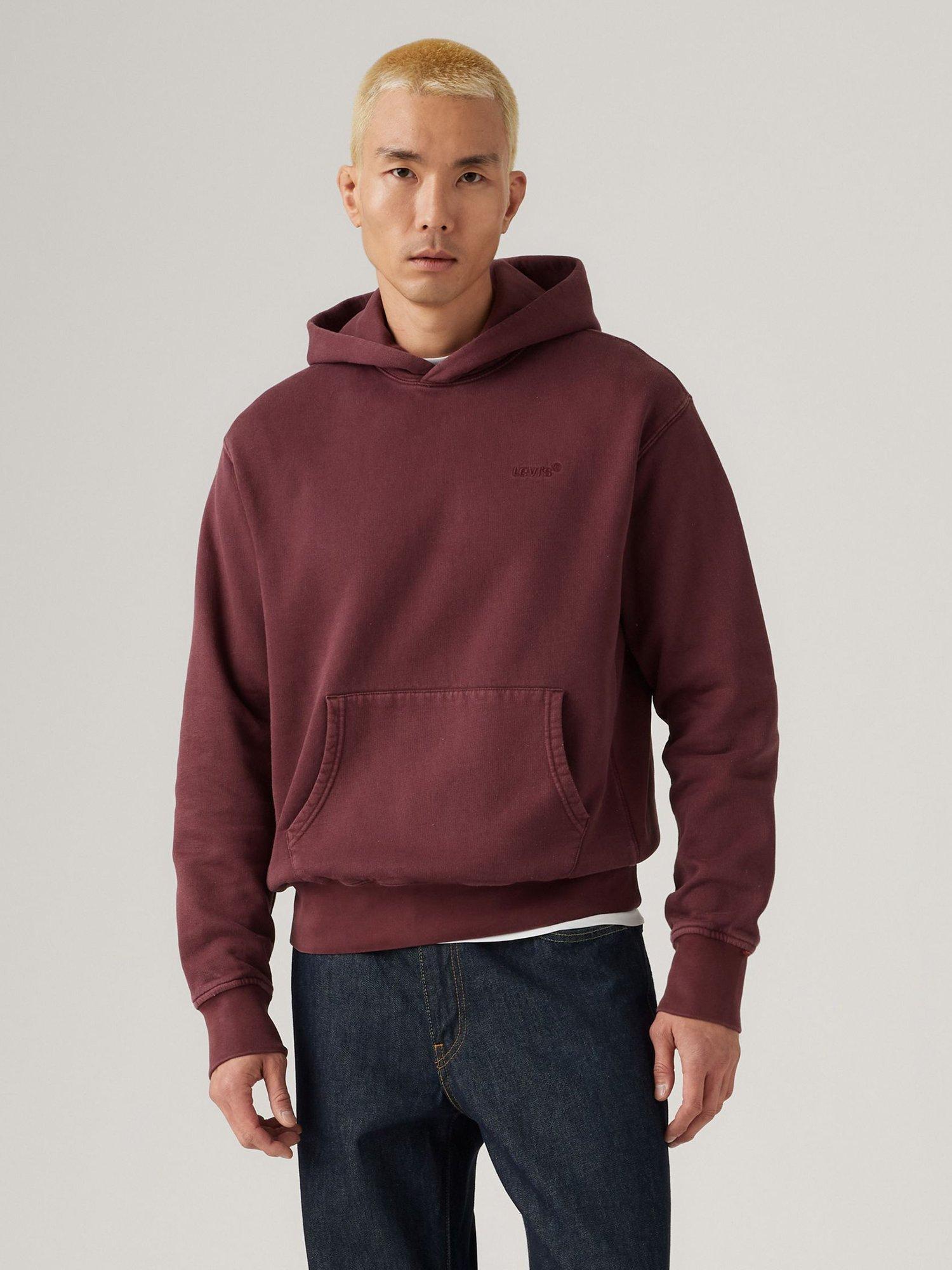 Product image 1 of 3, which shows Levi's Authentic Cotton Blend Hoodie, Tawny Port, M