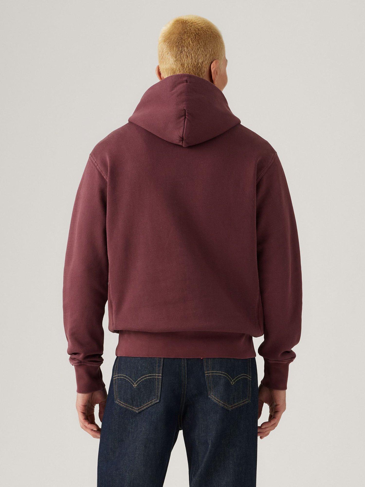 Product image 2 of 3, which shows Levi's Authentic Cotton Blend Hoodie, Tawny Port, M
