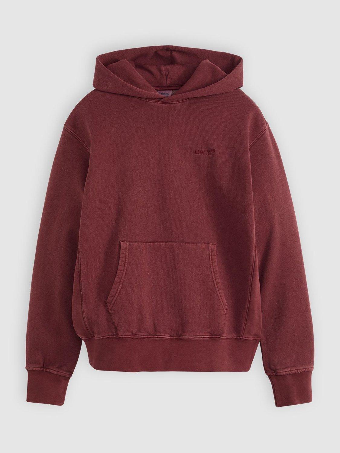 Product image 3 of 3, which shows Levi's Authentic Cotton Blend Hoodie, Tawny Port, M