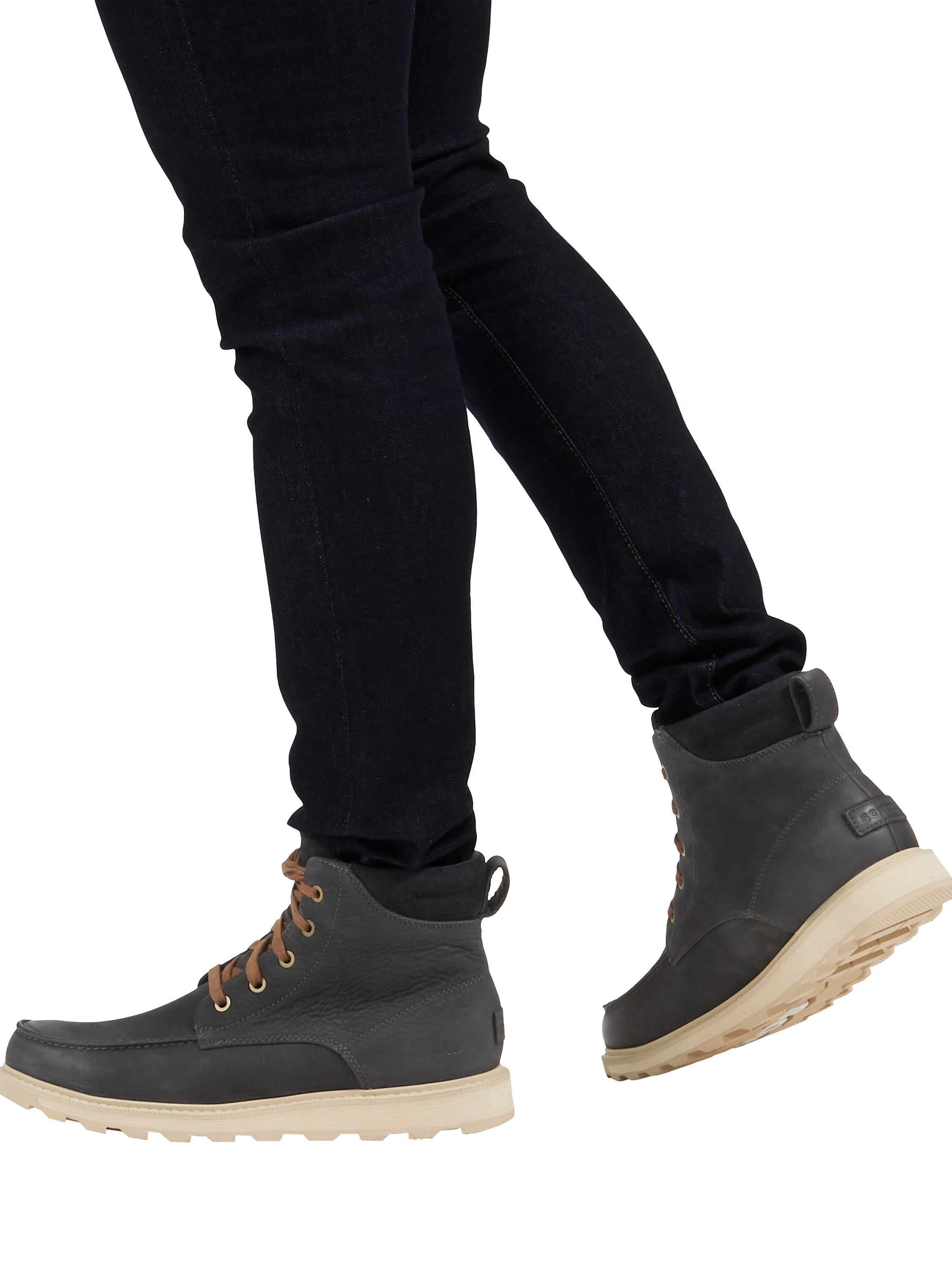 Product image 2 of 7, which shows SOREL Madson Lace Up Leather Ankle Boots, Coal, 7