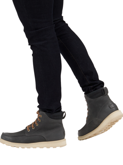 SOREL Madson Lace Up Leather Ankle Boots - view 2, Coal