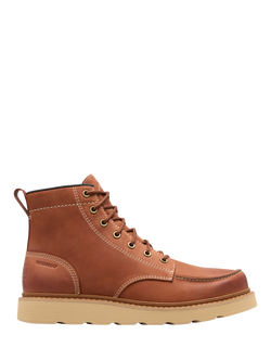 SOREL Slabtown 62 Leather Moc Waterproof Boots, Ceramic Brown, Ceramic Brown