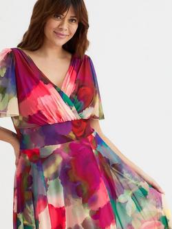 Scarlett & Jo Isabelle Garden Rose Angel Sleeve Maxi Dress - view 2, Garden Rose