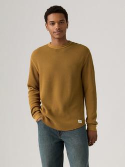 Levi's Cotton Long Sleeve Crew Neck T-Shirt, Golden Brown