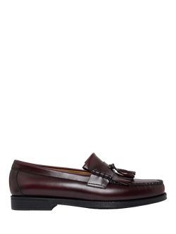 G.H.BASS Easy Weejuns Layton II Kiltie Leather Loafers, Wine