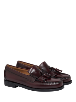 G.H.BASS Easy Weejuns Layton II Kiltie Leather Loafers - view 2, Wine
