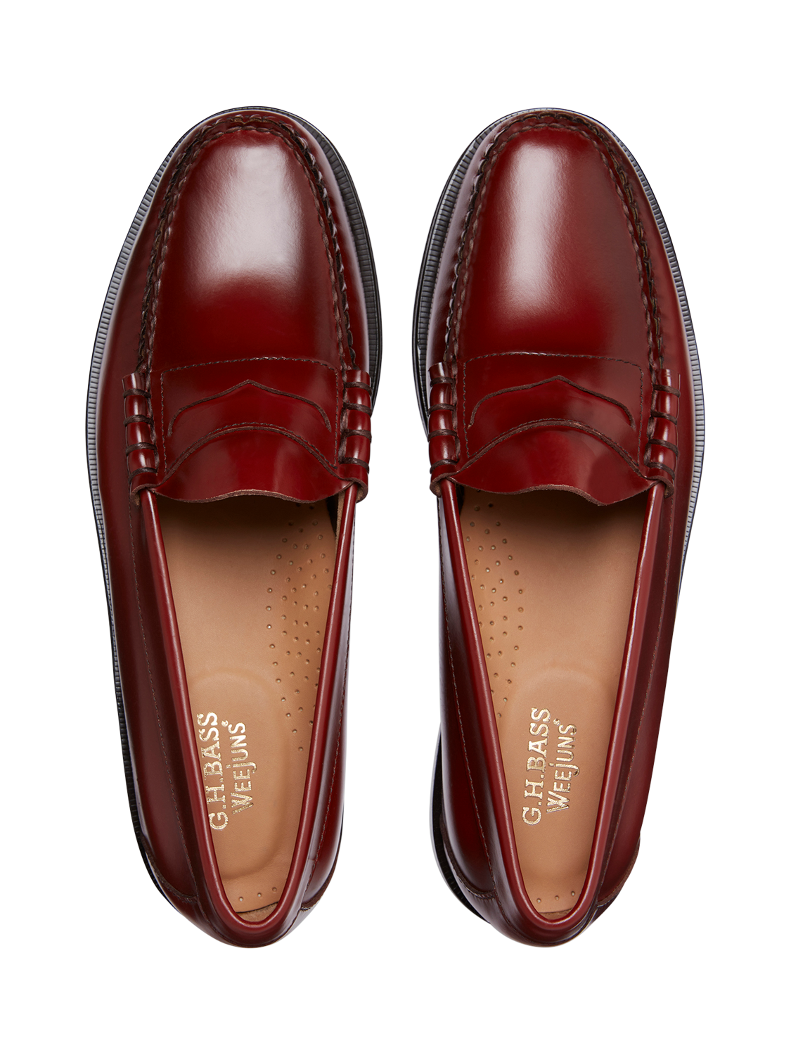 Product image 4 of 6, which shows G.H.BASS Larson Leather Penny Loafers, Smoke Paprika, 7