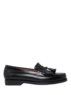 G.H.BASS Easy Weejuns Layton II Kiltie Leather Loafers, Black