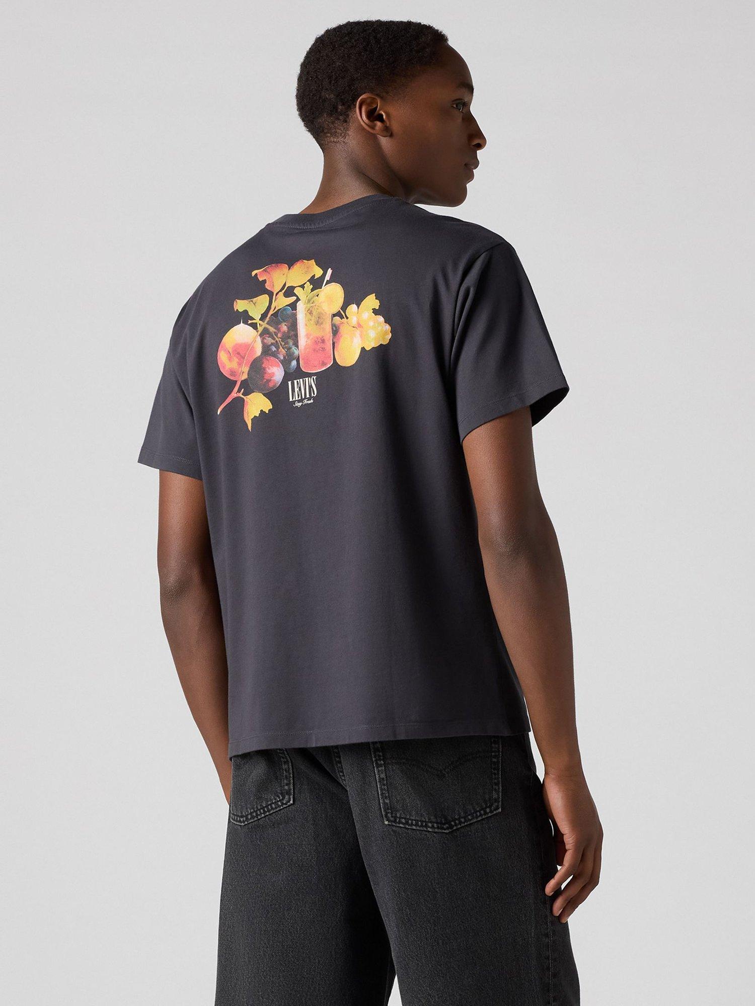 Product image 2 of 4, which shows Levi's Cotton Crew Neck Vintage Fit T-Shirt, Black Fruit, S