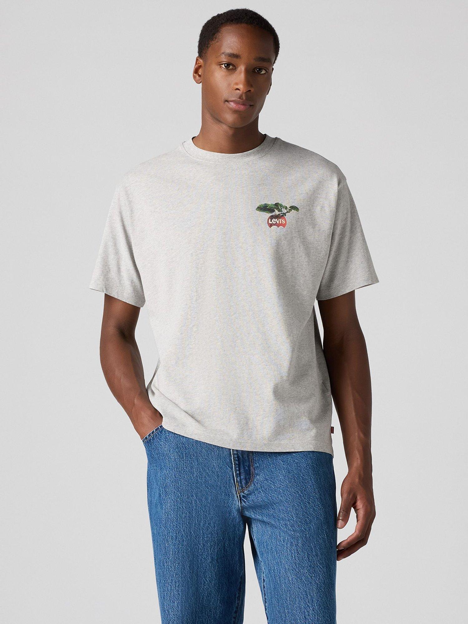 Product image 1 of 4, which shows Levi's Cotton Crew Neck Vintage Fit T-Shirt, Grey Orchard, S