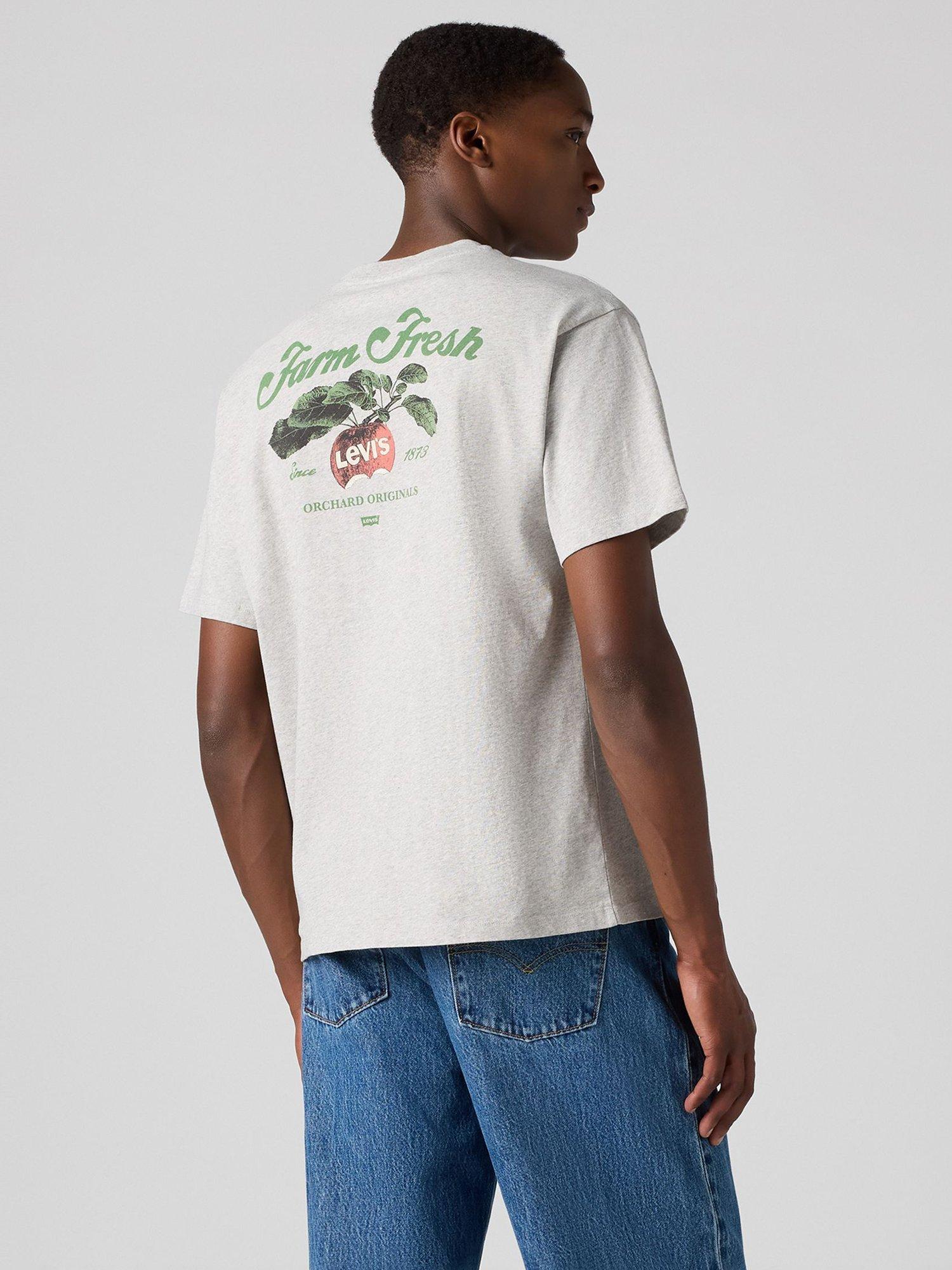 Product image 2 of 4, which shows Levi's Cotton Crew Neck Vintage Fit T-Shirt, Grey Orchard, S