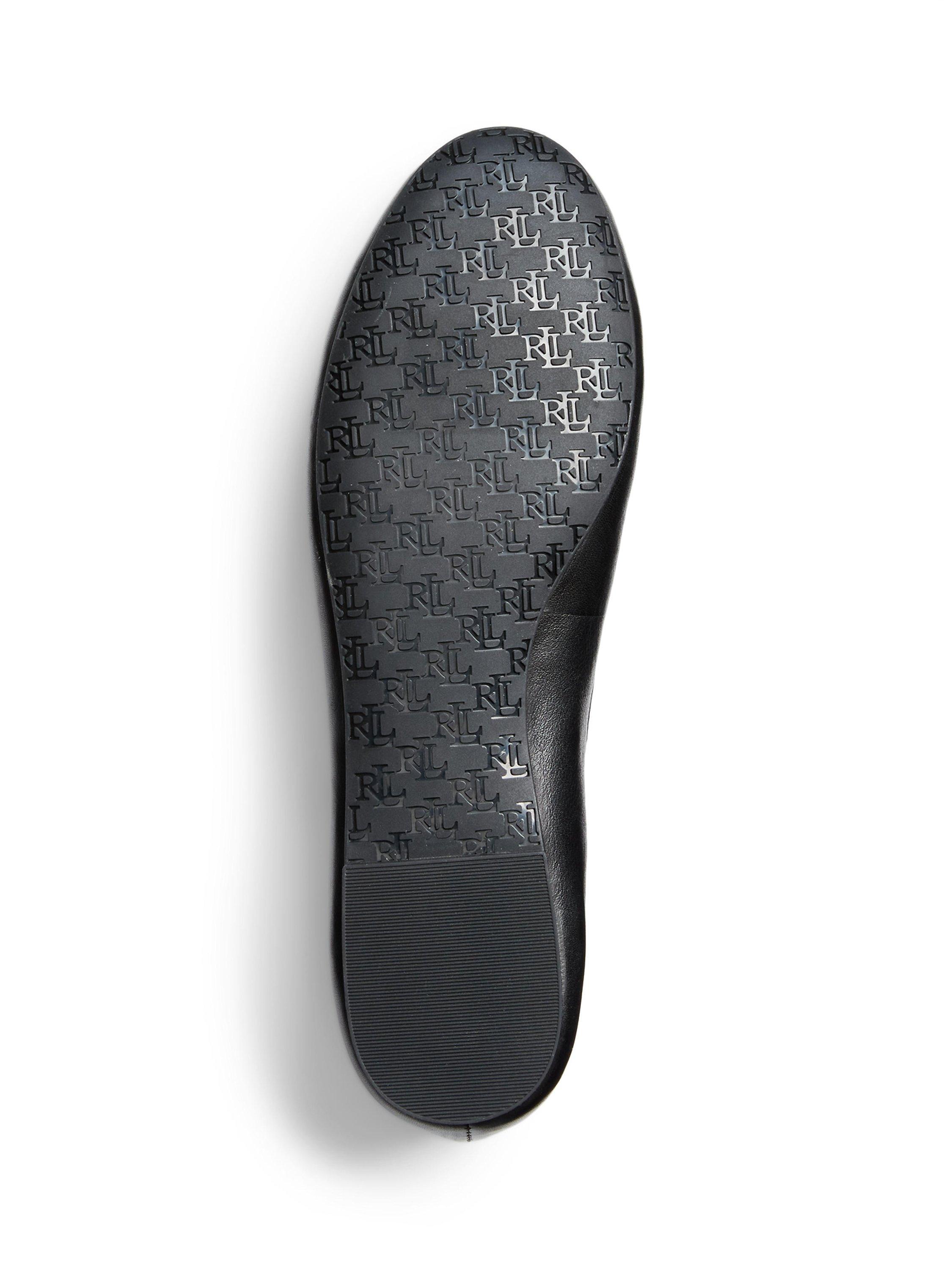 Product image 4 of 5, which shows Lauren Ralph Lauren Jayna Ballerina Pumps, Black, 3