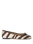 Lauren Ralph Lauren Jayna Ballerina Pumps, Zebra/Dark Hickory