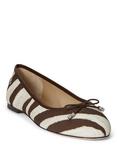 Lauren Ralph Lauren Jayna Ballerina Pumps, Zebra/Dark Hickory