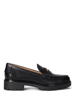 Lauren Ralph Lauren Marli Leather Loafers, Black