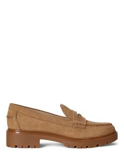 Lauren Ralph Lauren Marli Suede Loafers, Camel