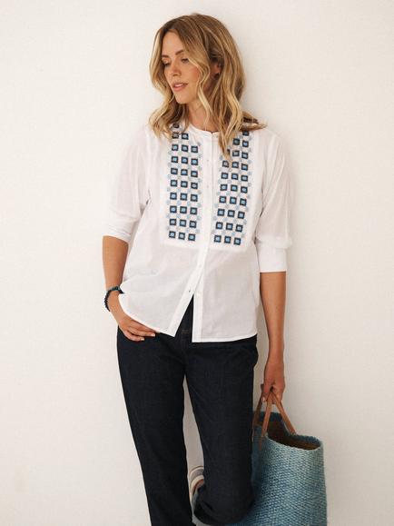 NRBY X BOYD Lisbon Cotton Shirt, White