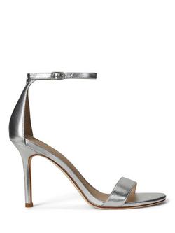 Lauren Ralph Lauren Allie Leather Sandals, Silver