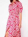Boden Alexa Cotton Abstract Floral Maxi Shirt Dress, Botanic Blush