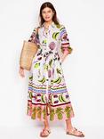 Boden Clara Linen Cotton Blend Printed Shirt Dress, Multi