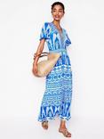 Boden Ellie Flutter Sleeves Maxi Jersey Tea Dress