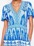 Boden Ellie Flutter Sleeves Maxi Jersey Tea Dress