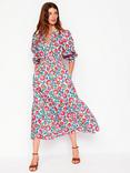 Boden Elena Floral Tiered Cotton Midi Dress