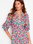 Boden Elena Floral Tiered Cotton Midi Dress