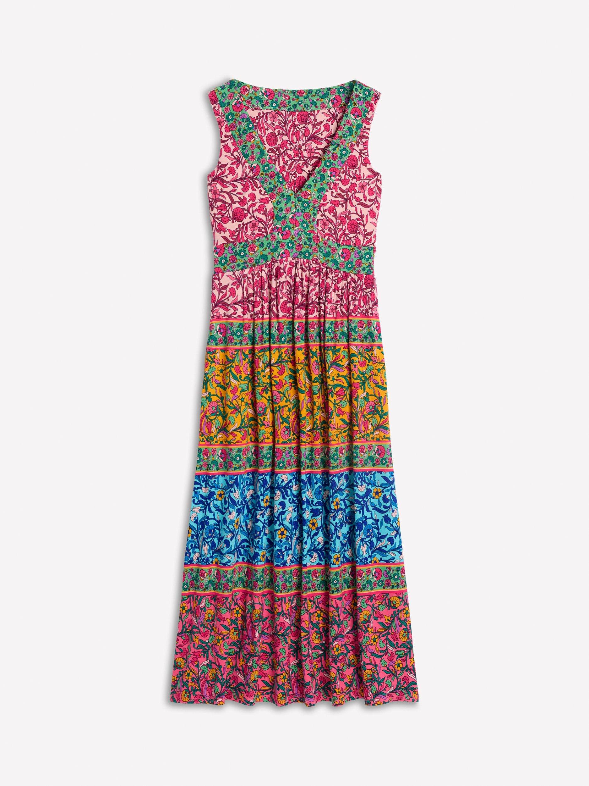 Product image 5 of 5, which shows Boden Olympia Stripe Jersey Maxi Dress, Multi, 8