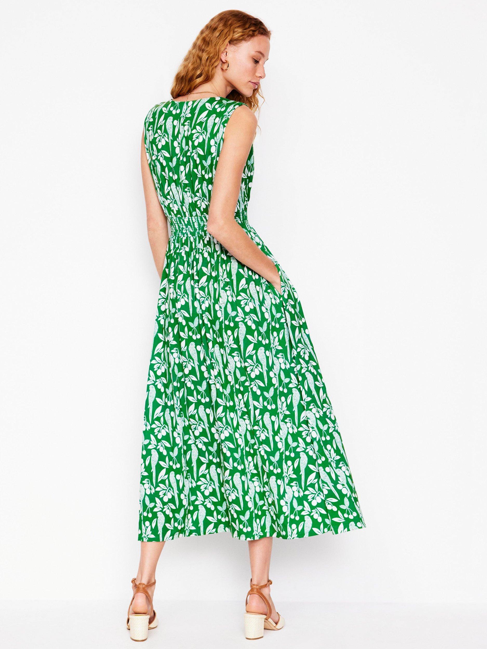 Product image 3 of 5, which shows Boden Paloma Jersey Maxi Dress, Emerald, 8