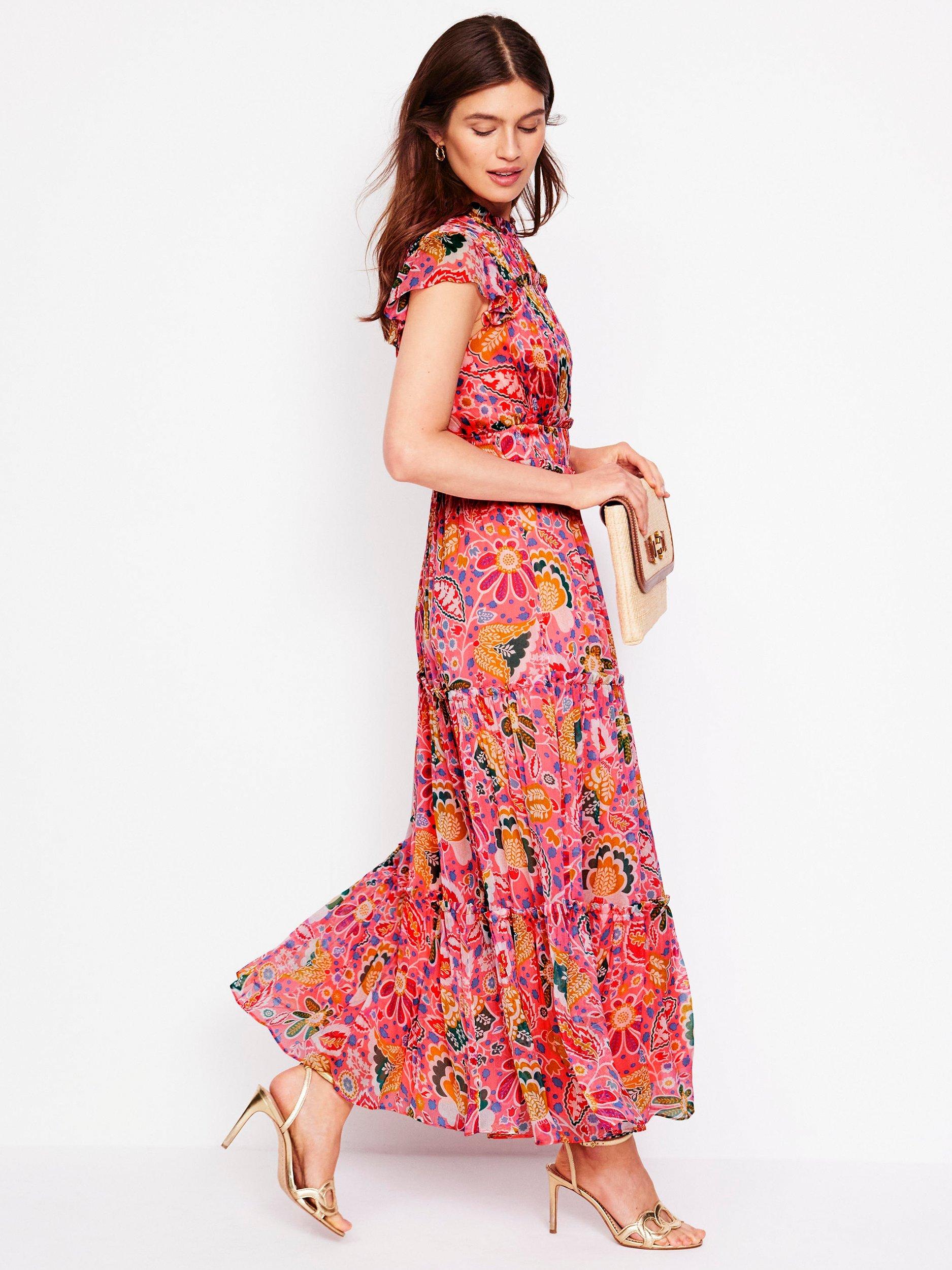 Boden Sleeveless Ruffle Maxi Dress
