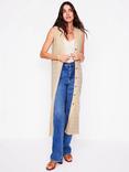 Boden Sleeveless Textured Cotton Cardigan