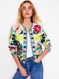 Boden Islington Floral Embroidered Linen Jacket